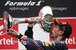 30.10.2011 New Delhi, India, race winner Sebastian Vettel (GER), Red Bull Racing  - Formula 1 World Championship, Rd 17, Indian Grand Prix, Sunday Podium