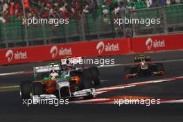 30.10.2011 New Delhi, India, Adrian Sutil (GER), Force India F1 Team  - Formula 1 World Championship, Rd 17, Indian Grand Prix, Sunday Race