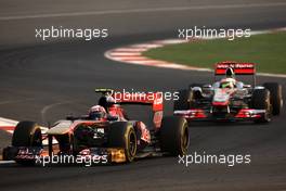 30.10.2011 New Delhi, India, Jaime Alguersuari (ESP), Scuderia Toro Rosso - Formula 1 World Championship, Rd 17, Indian Grand Prix, Sunday Race