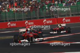 30.10.2011 New Delhi, India, Fernando Alonso (ESP), Scuderia Ferrari  - Formula 1 World Championship, Rd 17, Indian Grand Prix, Sunday Race