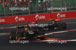 30.10.2011 New Delhi, India, Bruno Senna (BRA), Lotus Renault GP  - Formula 1 World Championship, Rd 17, Indian Grand Prix, Sunday Race