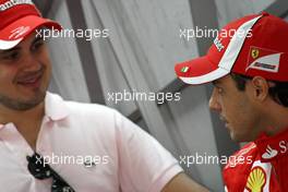 29.10.2011 New Delhi, India, Felipe Massa (BRA), Scuderia Ferrari and his brother Dudu - Formula 1 World Championship, Rd 17, Indian Grand Prix, Saturday Practice