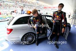 29.10.2011 New Delhi, India,  Sebastian Vettel (GER), Red Bull Racing and Mark Webber (AUS), Red Bull Racing  - Formula 1 World Championship, Rd 17, Indian Grand Prix, Saturday Qualifying