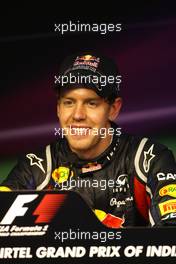 30.10.2011 New Delhi, India, Sebastian Vettel (GER), Red Bull Racing - Formula 1 World Championship, Rd 17, Indian Grand Prix, Sunday Press Conference