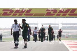 27.10.2011 New Delhi, India, Christian Klien (AUT), test driver, HRT Formula One Team walks the track - Formula 1 World Championship, Rd 17, Indian Grand Prix, Thursday