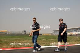 27.10.2011 New Delhi, India, Sebastian Vettel (GER), Red Bull Racing walks the track - Formula 1 World Championship, Rd 17, Indian Grand Prix, Thursday