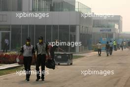 26.10.2011 New Delhi, India, Track atmosphere, paddock  - Formula 1 World Championship, Rd 17, Indian Grand Prix, Wednesday