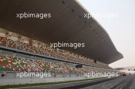 26.10.2011 New Delhi, India, The main grandstand  - Formula 1 World Championship, Rd 17, Indian Grand Prix, Wednesday