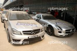 26.10.2011 New Delhi, India, Dusty safety and medical cars - Formula 1 World Championship, Rd 17, Indian Grand Prix, Wednesday