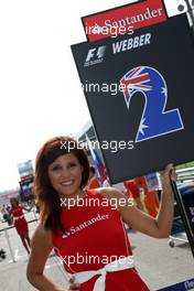 11.09.2011 Monza, Italy,  Grid girl - Formula 1 World Championship, Rd 13, Italian Grand Prix, Sunday Grid Girl