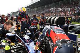 11.09.2011 Monza, Italy,  Mark Webber (AUS), Red Bull Racing - Formula 1 World Championship, Rd 13, Italian Grand Prix, Sunday Pre-Race Grid
