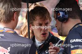 11.09.2011 Monza, Italy, Sebastian Vettel (GER), Red Bull Racing  - Formula 1 World Championship, Rd 13, Italian Grand Prix, Sunday Pre-Race Grid