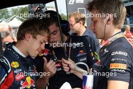 11.09.2011 Monza, Italy,  Sebastian Vettel (GER), Red Bull Racing - Formula 1 World Championship, Rd 13, Italian Grand Prix, Sunday Pre-Race Grid