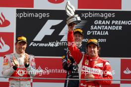 11.09.2011 Monza, Italy,  Fernando Alonso (ESP), Scuderia Ferrari - Formula 1 World Championship, Rd 13, Italian Grand Prix, Sunday Podium