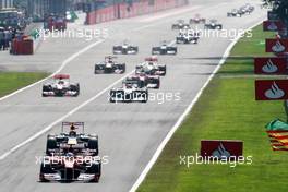 11.09.2011 Monza, Italy,  Fernando Alonso (ESP), Scuderia Ferrari leads - Formula 1 World Championship, Rd 13, Italian Grand Prix, Sunday Race