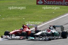 11.09.2011 Monza, Italy,  Michael Schumacher (GER), Mercedes GP Petronas F1 Team, Fernando Alonso (ESP), Scuderia Ferrari - Formula 1 World Championship, Rd 13, Italian Grand Prix, Sunday Race