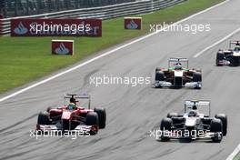 11.09.2011 Monza, Italy,  Felipe Massa (BRA), Scuderia Ferrari, Sergio Pérez (MEX), Sauber F1 Team - Formula 1 World Championship, Rd 13, Italian Grand Prix, Sunday Race