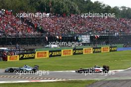 11.09.2011 Monza, Italy,  Michael Schumacher (GER), Mercedes GP Petronas F1 Team leads Lewis Hamilton (GBR), McLaren Mercedes - Formula 1 World Championship, Rd 13, Italian Grand Prix, Sunday Race