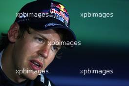 10.09.2011 Monza, Italy,  Sebastian Vettel (GER), Red Bull Racing - Formula 1 World Championship, Rd 13, Italian Grand Prix, Saturday Press Conference