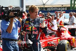 10.09.2011 Monza, Italy,  Sebastian Vettel (GER), Red Bull Racing in pole position - Formula 1 World Championship, Rd 13, Italian Grand Prix, Saturday Qualifying