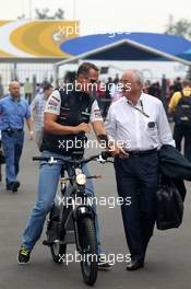 10.09.2011 Monza, Italy,  Michael Schumacher (GER), Mercedes GP Petronas F1 Team with the FIA steward - Formula 1 World Championship, Rd 13, Italian Grand Prix, Saturday