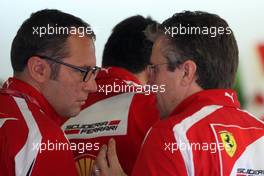 11.09.2011 Monza, Italy,  Stefano Domenicali (ITA) Ferrari General Director, Pat Fry (GBR) Ferrari technical director - Formula 1 World Championship, Rd 13, Italian Grand Prix, Sunday