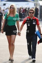 11.09.2011 Monza, Italy,  Isabell Reis (GER) girlfriend of Timo Glock (GER) and Timo Glock (GER), Marussia Virgin Racing - Formula 1 World Championship, Rd 13, Italian Grand Prix, Sunday