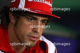 08.09.2011 Monza, Italy,  Fernando Alonso (ESP), Scuderia Ferrari - Formula 1 World Championship, Rd 13, Italian Grand Prix, Thursday Press Conference