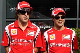 08.09.2011 Monza, Italy,  Fernando Alonso (ESP), Scuderia Ferrari, Felipe Massa (BRA), Scuderia Ferrari - Formula 1 World Championship, Rd 13, Italian Grand Prix, Thursday