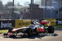 12.02.2011 Jerez, Spain,  Lewis Hamilton (GBR), McLaren Mercedes and his rear wing causing a vortex  - Formula 1 Testing - Formula 1 World Championship