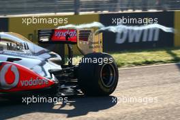 12.02.2011 Jerez, Spain,  Lewis Hamilton (GBR), McLaren Mercedes and his rear wing causing a vortex  - Formula 1 Testing - Formula 1 World Championship