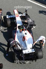 10.02.2011 Jerez, Spain,  Sergio Pérez (MEX), Sauber F1 Team - Formula 1 Testing - Formula 1 World Championship