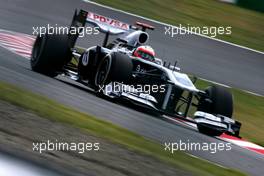 07.10.2011 Suzuka, Japan,  Rubens Barrichello (BRA), Williams F1 Team  - Formula 1 World Championship, Rd 15, Japanese Grand Prix, Friday Practice