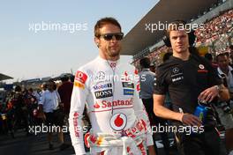 09.10.2011 Suzuka, Japan, Jenson Button (GBR), McLaren Mercedes  - Formula 1 World Championship, Rd 15, Japanese Grand Prix, Sunday Pre-Race Grid
