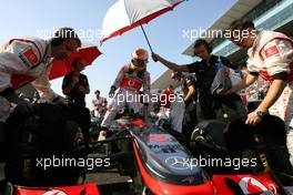 09.10.2011 Suzuka, Japan,  Lewis Hamilton (GBR), McLaren Mercedes  - Formula 1 World Championship, Rd 15, Japanese Grand Prix, Sunday Pre-Race Grid