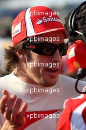 09.10.2011 Suzuka, Japan,  Fernando Alonso (ESP), Scuderia Ferrari  - Formula 1 World Championship, Rd 15, Japanese Grand Prix, Sunday Pre-Race Grid