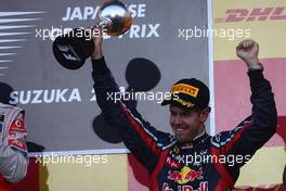 09.10.2011 Suzuka, Japan, Sebastian Vettel (GER), Red Bull Racing   - Formula 1 World Championship, Rd 15, Japanese Grand Prix, Sunday Podium