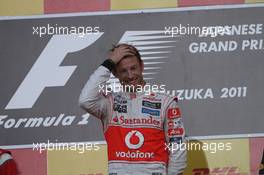 09.10.2011 Suzuka, Japan, Jenson Button (GBR), McLaren Mercedes  - Formula 1 World Championship, Rd 15, Japanese Grand Prix, Sunday Podium