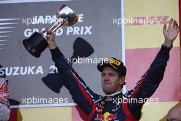 09.10.2011 Suzuka, Japan, Sebastian Vettel (GER), Red Bull Racing  - Formula 1 World Championship, Rd 15, Japanese Grand Prix, Sunday Podium