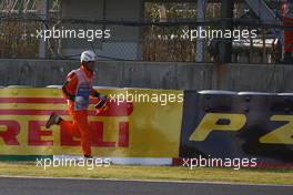 09.10.2011 Suzuka, Japan, The part of Felipe Massa (BRA), Scuderia Ferrari which caused the safety car  - Formula 1 World Championship, Rd 15, Japanese Grand Prix, Sunday Race