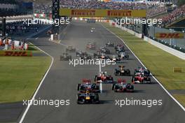 09.10.2011 Suzuka, Japan,  Start of the race, Sebastian Vettel (GER), Red Bull Racing - Formula 1 World Championship, Rd 15, Japanese Grand Prix, Sunday Race