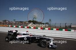 08.10.2011 Suzuka, Japan, Rubens Barrichello (BRA), AT&T Williams  - Formula 1 World Championship, Rd 15, Japanese Grand Prix, Saturday Practice