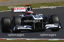 08.10.2011 Suzuka, Japan,  Rubens Barrichello (BRA), Williams F1 Team  - Formula 1 World Championship, Rd 15, Japanese Grand Prix, Saturday Practice