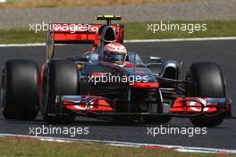 08.10.2011 Suzuka, Japan,  Jenson Button (GBR), McLaren Mercedes  - Formula 1 World Championship, Rd 15, Japanese Grand Prix, Saturday Practice