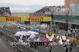 16.10.2011 Yeongam, Korea,  - Formula 1 World Championship, Rd 16, Korean Grand Prix, Sunday Pre-Race Grid