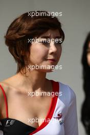 16.10.2011 Yeongam, Korea, Grid girl - Formula 1 World Championship, Rd 16, Korean Grand Prix, Sunday Grid Girl