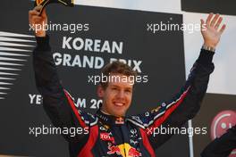 16.10.2011 Yeongam, Korea, Sebastian Vettel (GER), Red Bull Racing  - Formula 1 World Championship, Rd 16, Korean Grand Prix, Sunday Podium