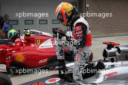 15.10.2011 Yeongam, Korea, Felipe Massa (BRA), Scuderia Ferrari and Lewis Hamilton (GBR), McLaren Mercedes  - Formula 1 World Championship, Rd 16, Korean Grand Prix, Saturday Qualifying