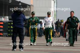 15.10.2011 Yeongam, Korea,  Jarno Trulli (ITA), Team Lotus and Heikki Kovalainen (FIN), Team Lotus  - Formula 1 World Championship, Rd 16, Korean Grand Prix, Saturday Qualifying