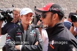 16.10.2011 Yeongam, Korea, Nico Rosberg (GER), Mercedes GP Petronas F1 Team and Lewis Hamilton (GBR), McLaren Mercedes  - Formula 1 World Championship, Rd 16, Korean Grand Prix, Sunday